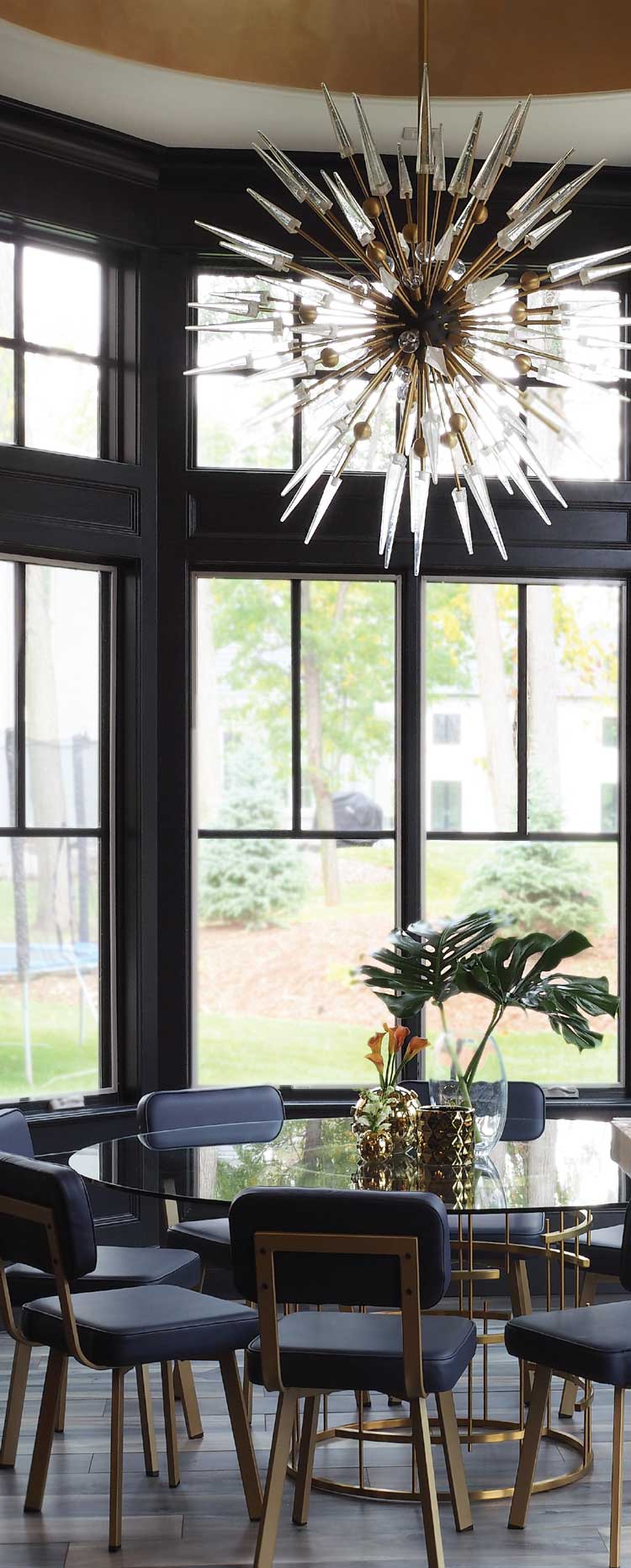 A beautiful spiky chandelier